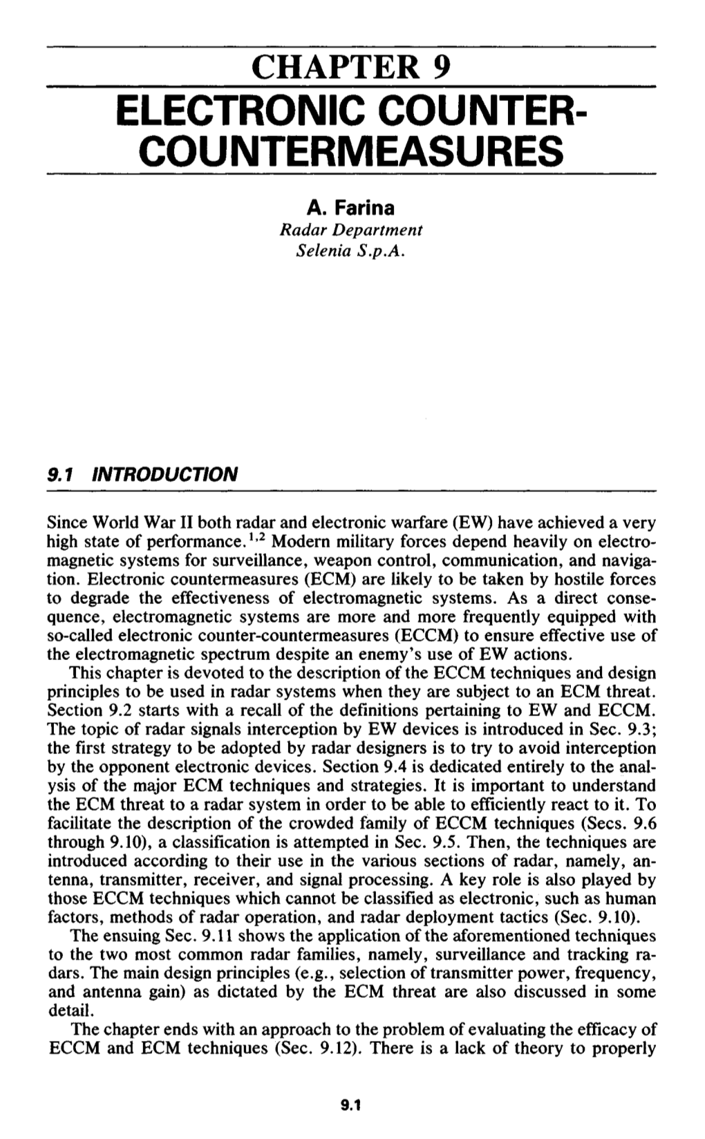 Chapter 9: Electronic Counter-Countermeasures