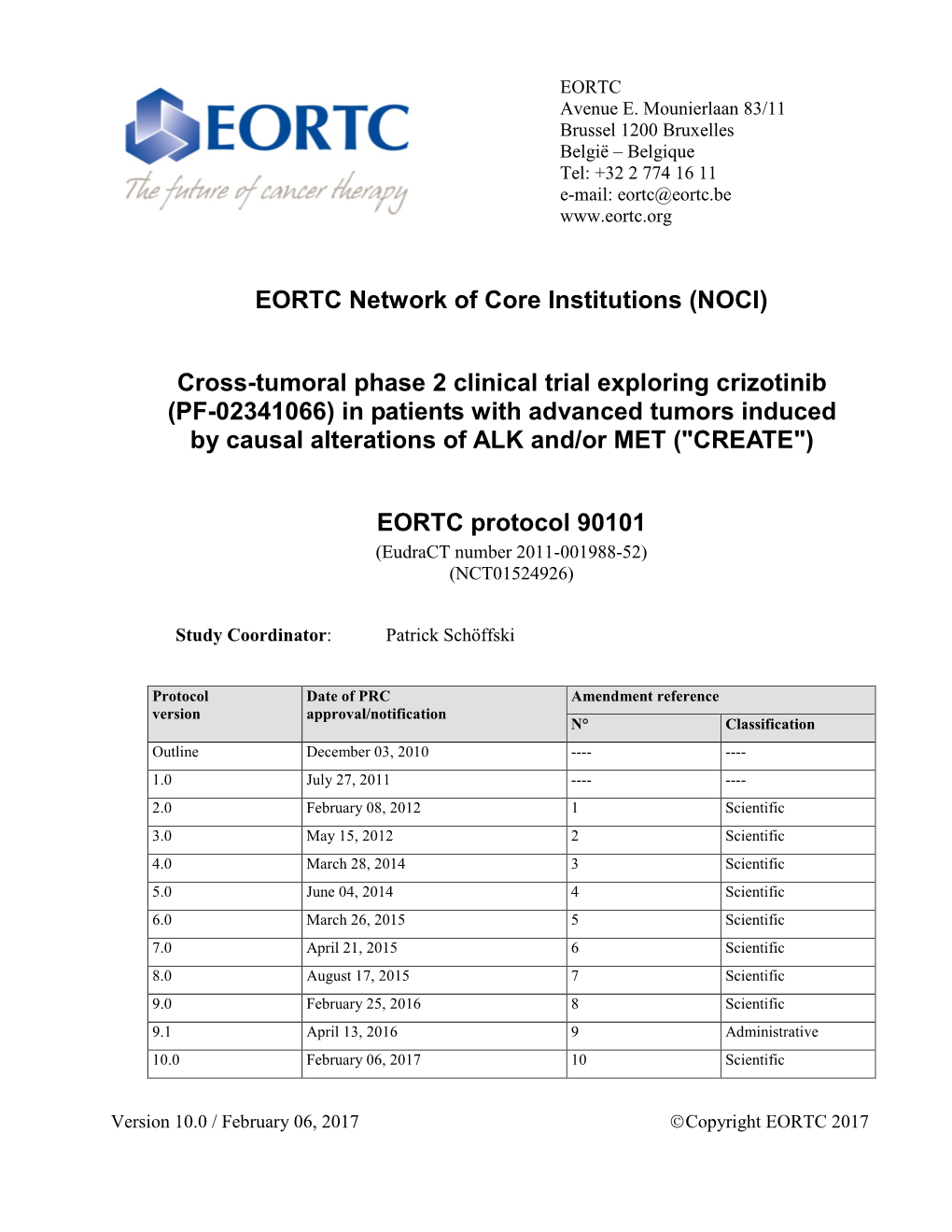 Cross-Tumoral Phase 2 Clinical Trial Exploring Crizotinib (PF-02341066) in Patients with Advanced Tumors Induced by Causal Alterations of ALK And/Or MET (