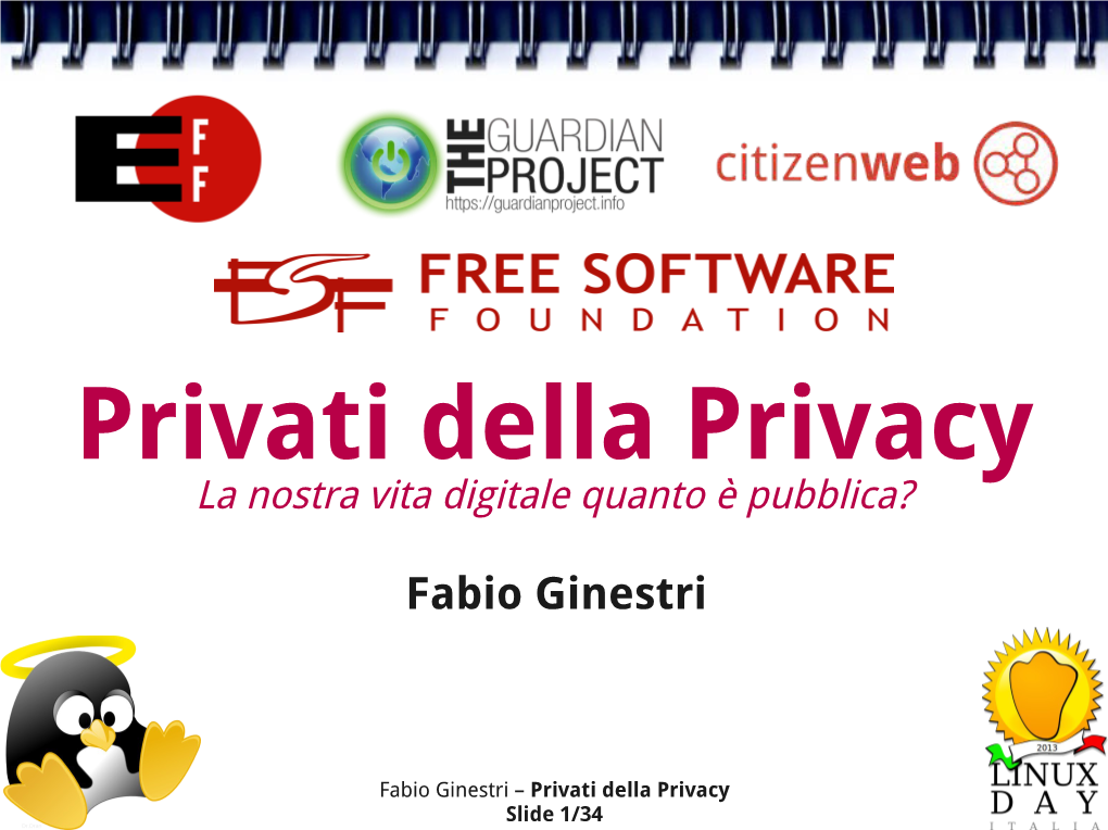 Privati Della Privacy Fabio Ginestri