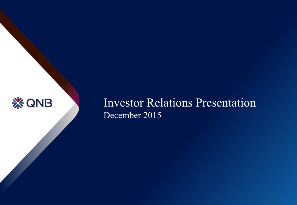 QNB Investor Presentation for December 2015