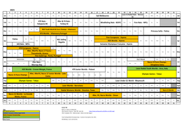 2021 Olympic Regatta Calendar