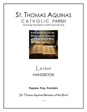 View / Download the Lector Handbook