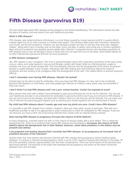 Fifth Disease (Parvovirus B19)