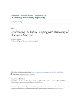 Coping with Discovery of Electronic Material Richard L