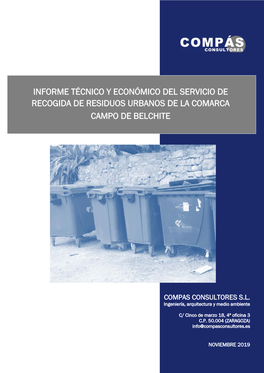Informe Técnico Y Económico Del Servicio De Recogida De Residuos Urbanos De La Comarca