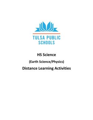 HS Science Distance Learning Activities
