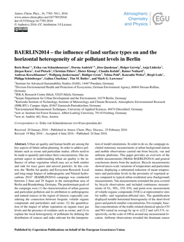 The Influence of Land Surface Types on and the Horizontal Heterogeneity Of