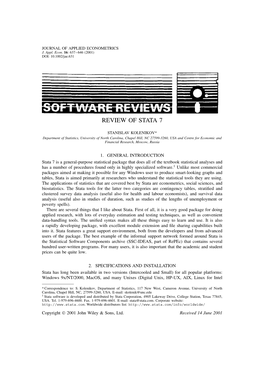 Review of Stata 7