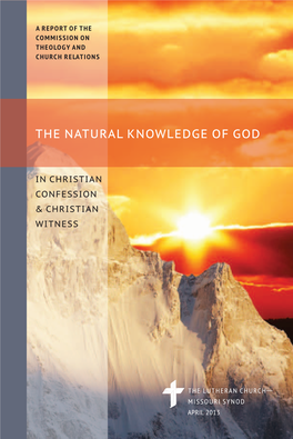 The Natural Knowledge of GOD
