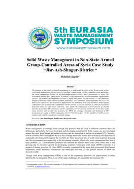 011 Solid Waste Managment in Non-State Armed Group-Controlled