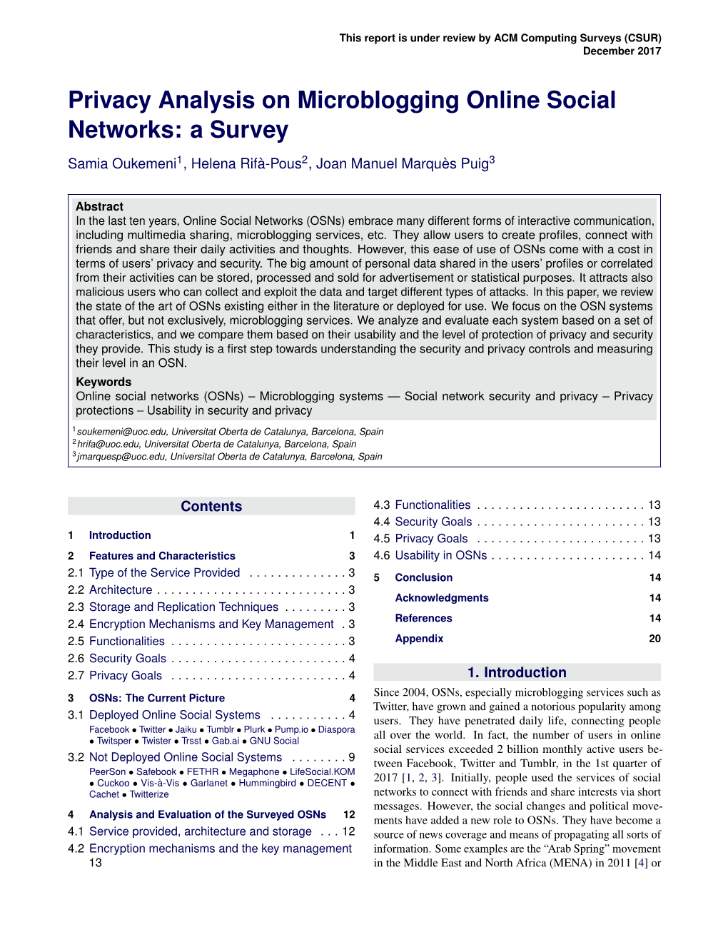 Privacy Analysis on Microblogging Online Social Networks: a Survey