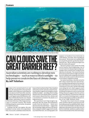 Can Clouds Save the Great Barrier Reef?