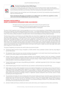 Proximal White Paper 10 Money Laundering & Organized Crime: an Overview