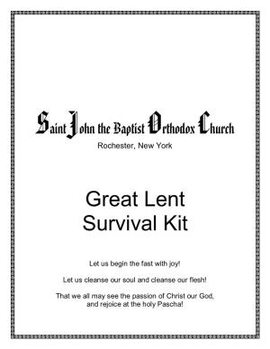 Great Lent Survival Kit