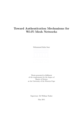 Toward Authentication Mechanisms for Wi-Fi Mesh Networks