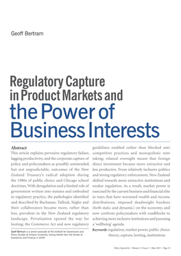 Regulatory Capture in Product Markets