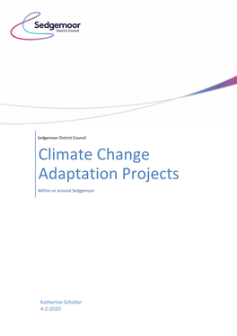 Climate Change Adaptation Projects Sedgemoor