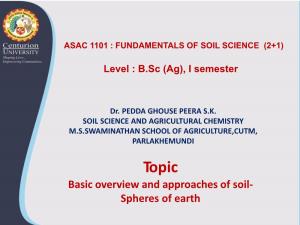 Soil Science (2+1)