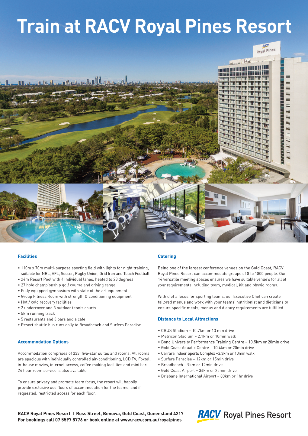 Train at RACV Royal Pines Resort Brochure