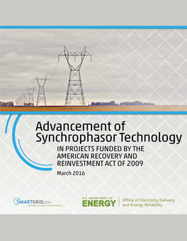 Synchrophasor Technology Advancement in ARRA Projects