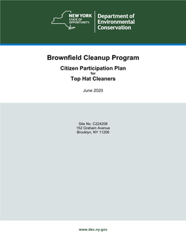 Brownfield Cleanup Program Citizen Participation Plan for Top Hat Cleaners