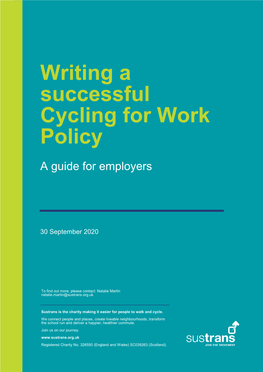 Writing a Successful Cycling for Work Policy