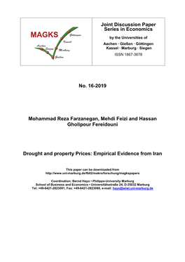 Drought and Property Prices: Empirical Evidence from Iran