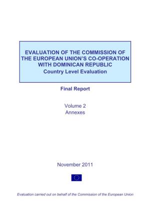 Evaluation of the EC's Co-Operation with Dominican Republic