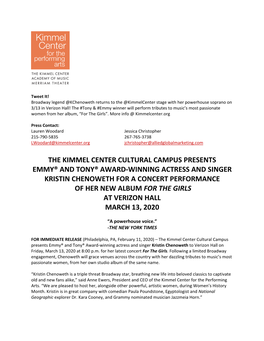 The Kimmel Center Cultural Campus Presents Emmy