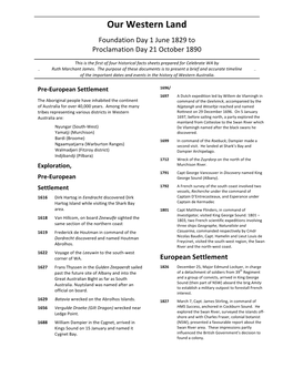 Our Western Land 1829 – 1890