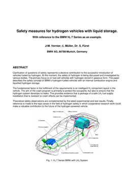 Safety Measures for Hydrogen Vehicles with Liquid Storage