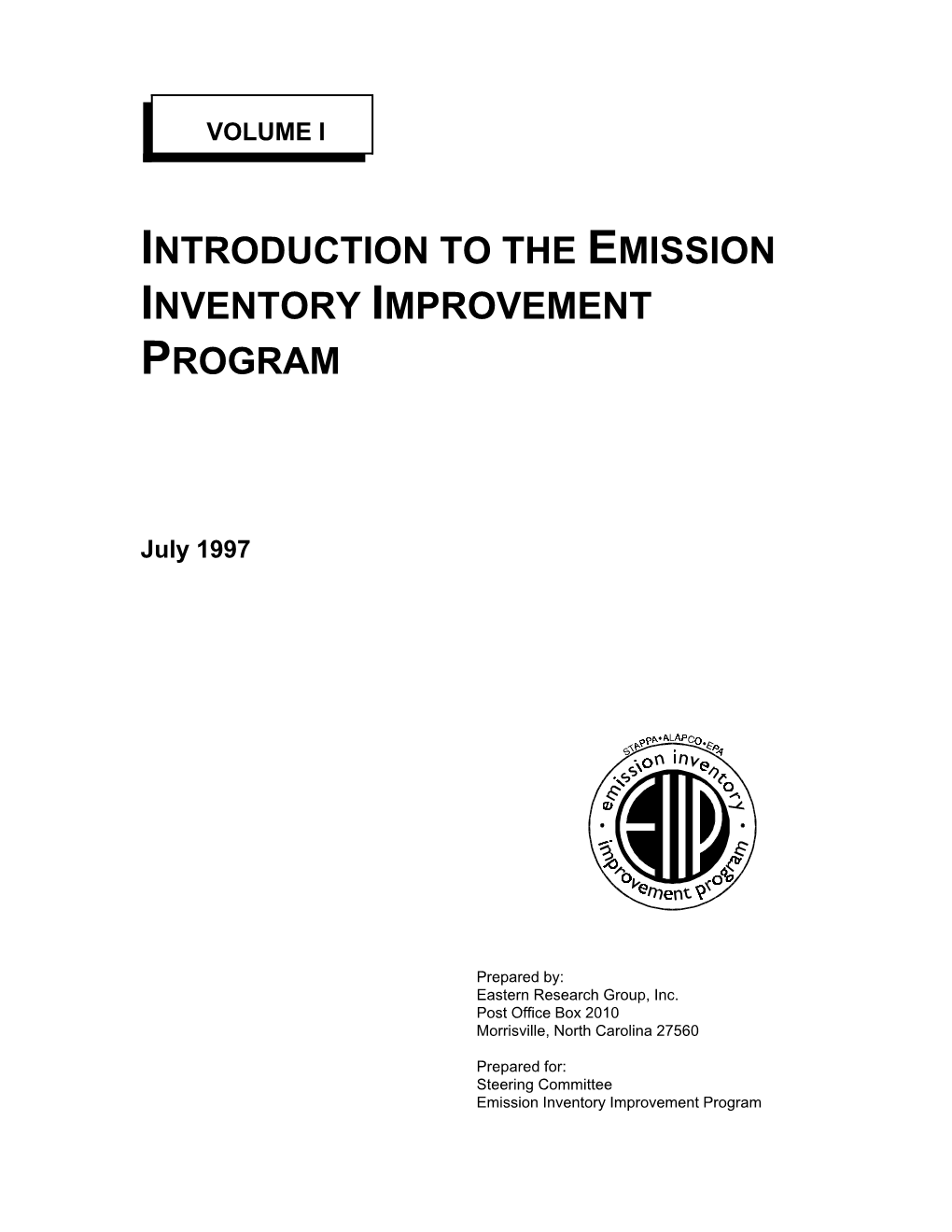 Introduction to the Emission Improvement Program