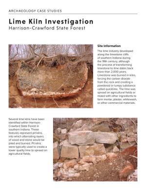 Lime Kiln Investigation Harrison-Crawford State Forest