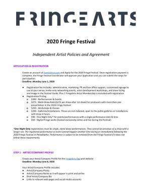 2020 Fringe Festival