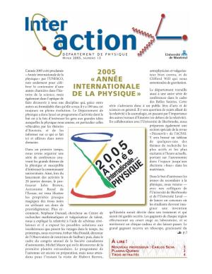 2005 «Année Internationale De La Physique»
