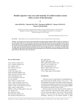 Double Superior Vena Cava and Anomaly of Cardiovascular System with a Review of the Literature