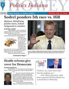 Sodrel Ponders 5Th Race Vs. Hill Hayhurst, Mcgoff Bring Familiar Names, Medical Backgrounds to Rematches