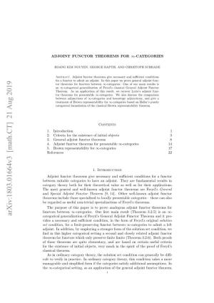 Adjoint Functor Theorems for $\Infty $-Categories