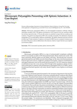 Microscopic Polyangiitis Presenting with Splenic Infarction: a Case Report