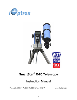 Smartstar R-80 Telescope Instruction Manual