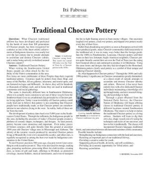 2009.11 Traditional Choctaw Pottery