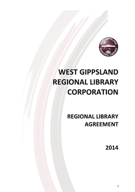 West Gippsland Regional Library Corporation Agreement