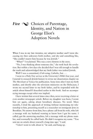 Choices of Parentage, Identity, and Nation in George Eliot's Adoption