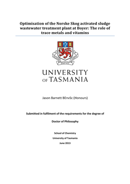 Optimisation of the Norske Skog Activated Sludge Wastewater Treatment Plant at Boyer: the Role of Trace Metals and Vitamins