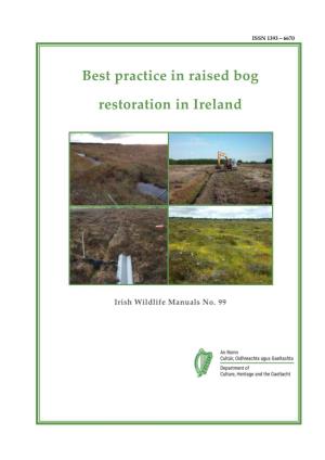 Best Practice in Raised Bog Restoration in Ireland