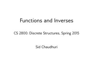 Functions and Inverses