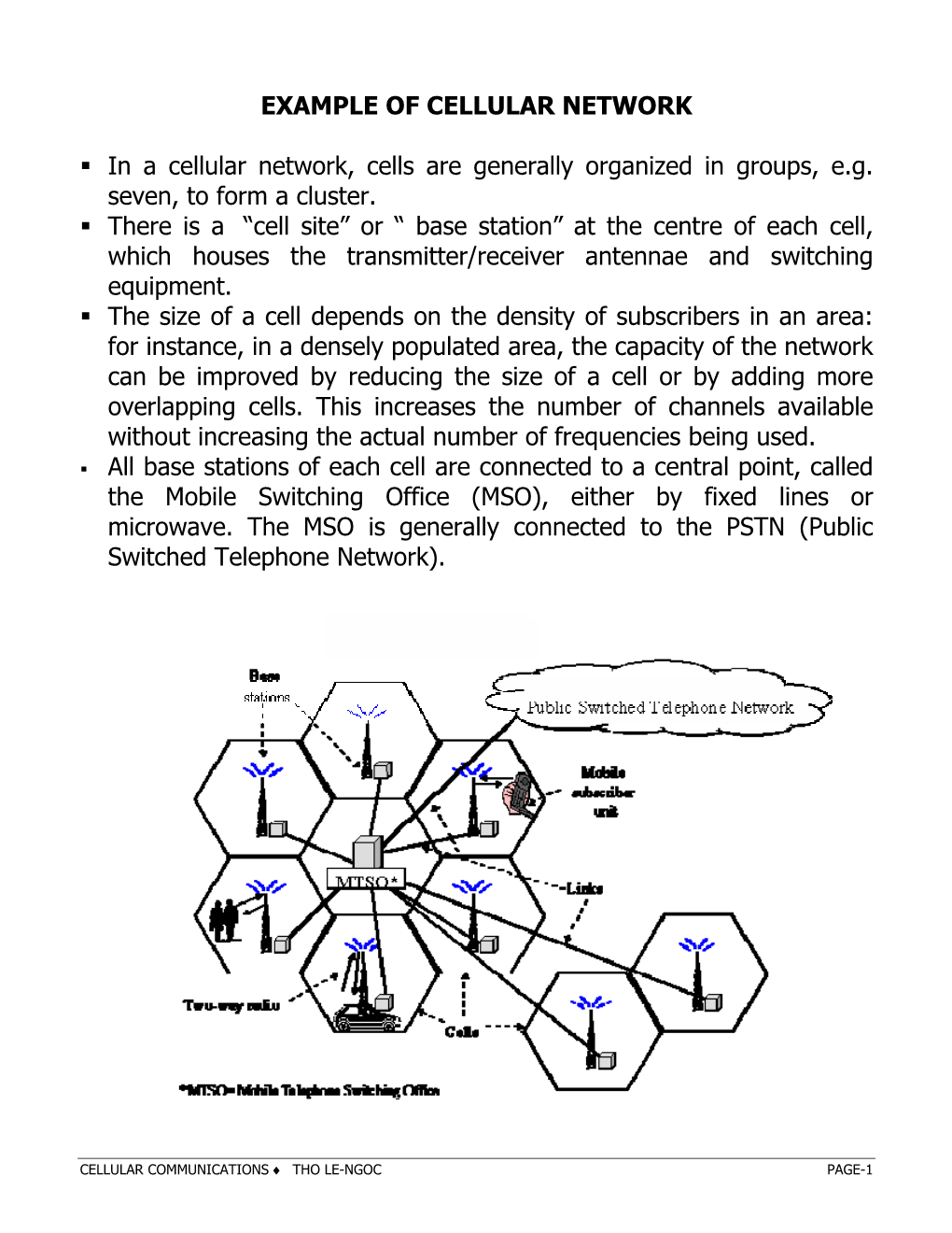 Example of Cellular Network - DocsLib