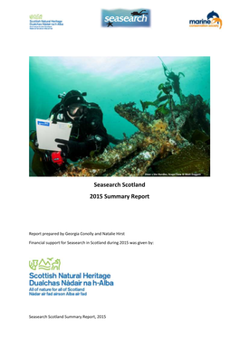 Seasearch Scotland 2015 Summary Report