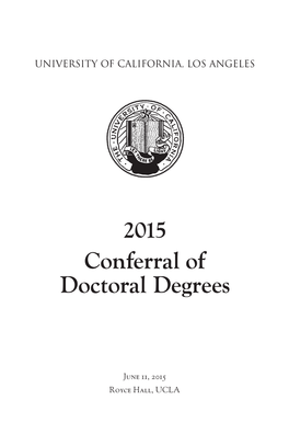 Doctoral Hooding Ceremony Booklet