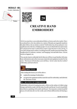 Creative Hand Embroidery Creative Embroidery